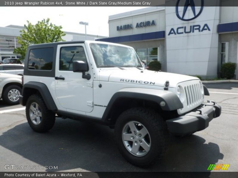 Stone White / Dark Slate Gray/Medium Slate Gray 2010 Jeep Wrangler Rubicon 4x4