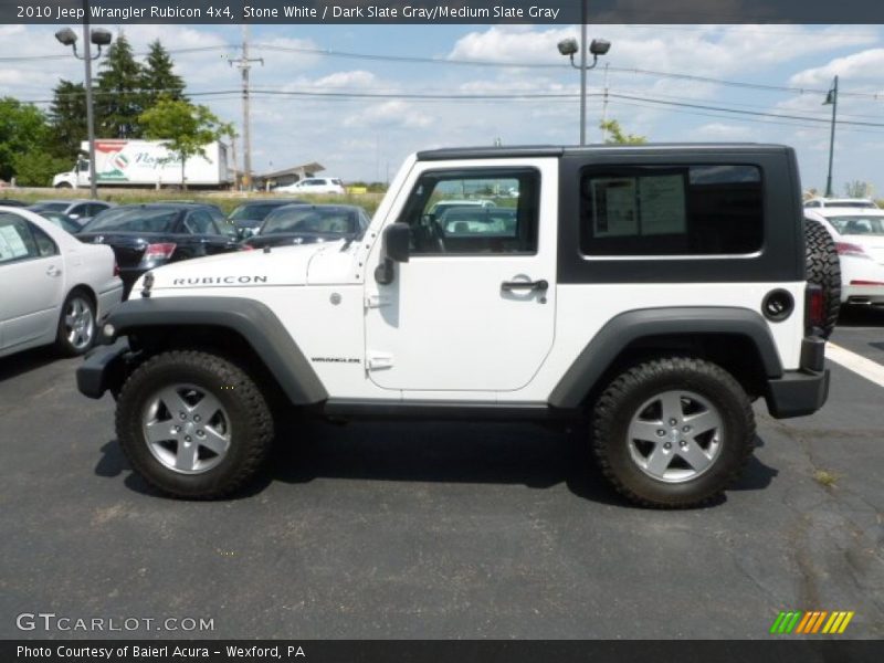 Stone White / Dark Slate Gray/Medium Slate Gray 2010 Jeep Wrangler Rubicon 4x4