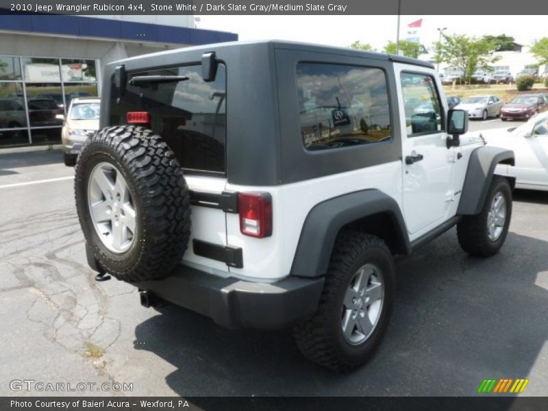 Stone White / Dark Slate Gray/Medium Slate Gray 2010 Jeep Wrangler Rubicon 4x4