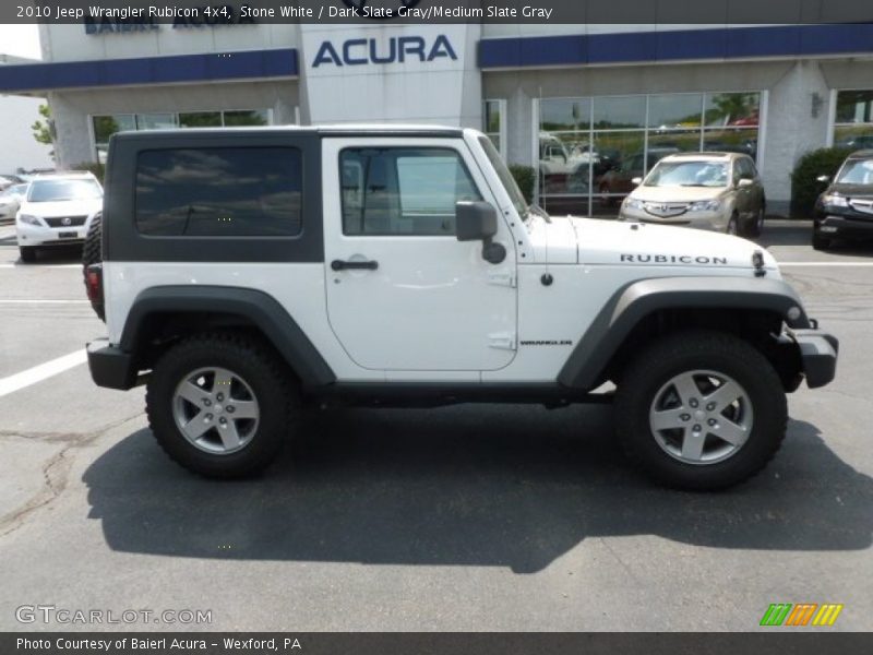 Stone White / Dark Slate Gray/Medium Slate Gray 2010 Jeep Wrangler Rubicon 4x4