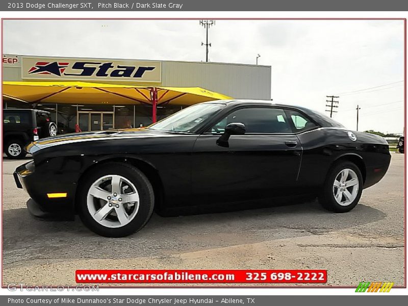 Pitch Black / Dark Slate Gray 2013 Dodge Challenger SXT