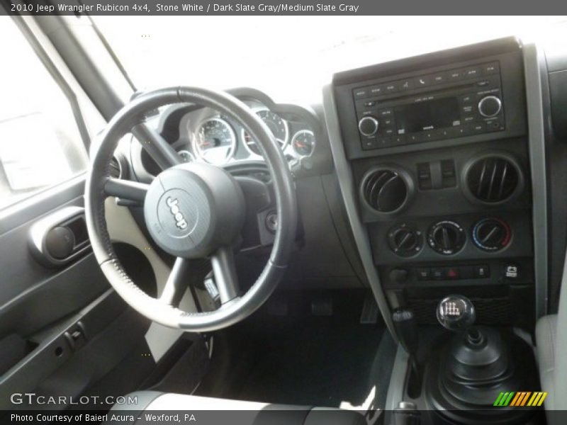Stone White / Dark Slate Gray/Medium Slate Gray 2010 Jeep Wrangler Rubicon 4x4