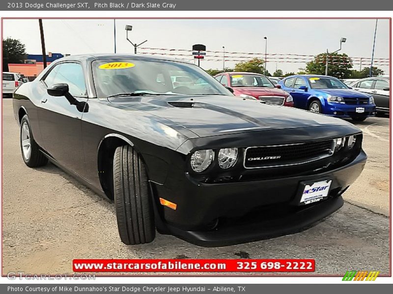 Pitch Black / Dark Slate Gray 2013 Dodge Challenger SXT