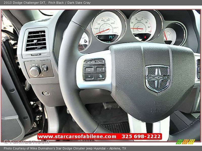 Pitch Black / Dark Slate Gray 2013 Dodge Challenger SXT
