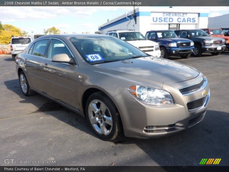 Amber Bronze Metallic / Cocoa/Cashmere Beige 2008 Chevrolet Malibu LT Sedan