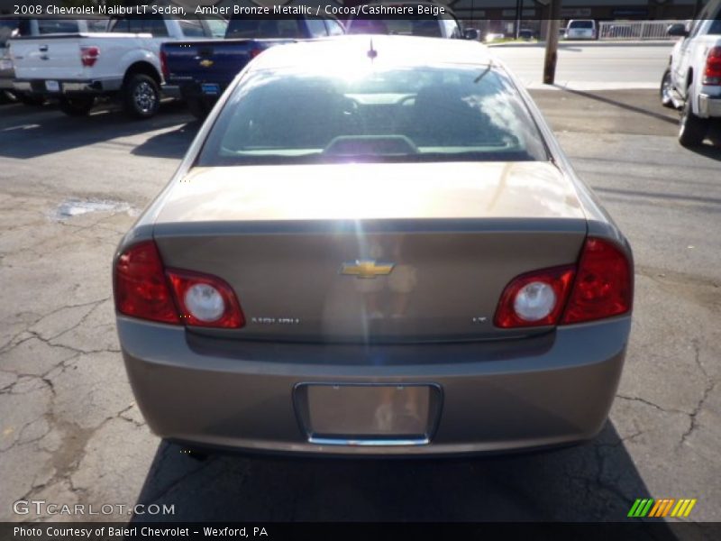 Amber Bronze Metallic / Cocoa/Cashmere Beige 2008 Chevrolet Malibu LT Sedan