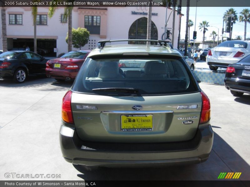 Willow Green Opalescent / Taupe 2006 Subaru Outback 3.0 R L.L.Bean Edition Wagon
