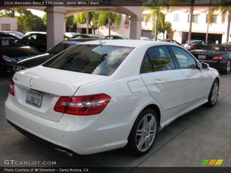 Arctic White / Black 2010 Mercedes-Benz E 550 Sedan