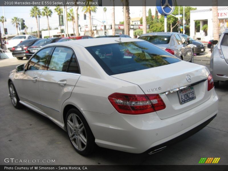Arctic White / Black 2010 Mercedes-Benz E 550 Sedan