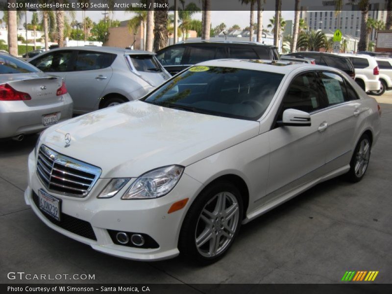 Arctic White / Black 2010 Mercedes-Benz E 550 Sedan