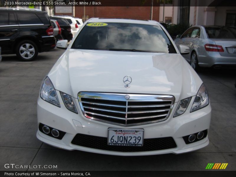 Arctic White / Black 2010 Mercedes-Benz E 550 Sedan