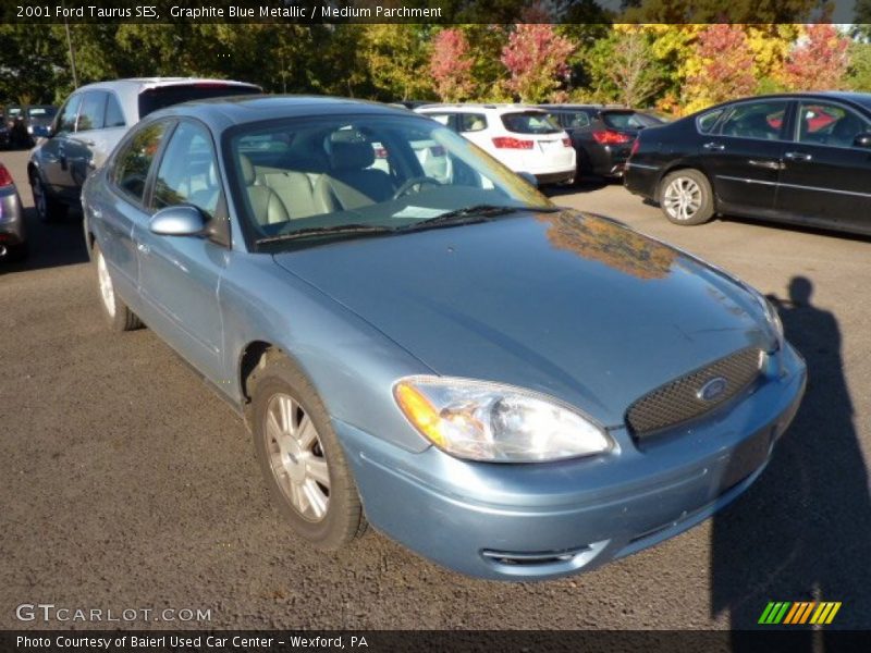 Graphite Blue Metallic / Medium Parchment 2001 Ford Taurus SES