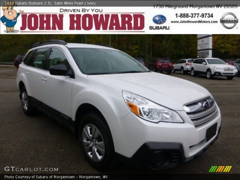 Satin White Pearl / Ivory 2013 Subaru Outback 2.5i