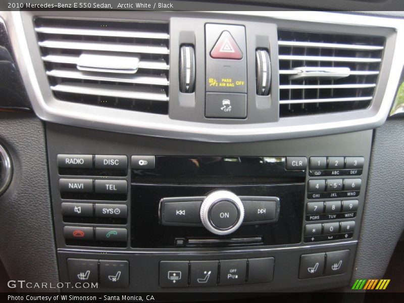Arctic White / Black 2010 Mercedes-Benz E 550 Sedan