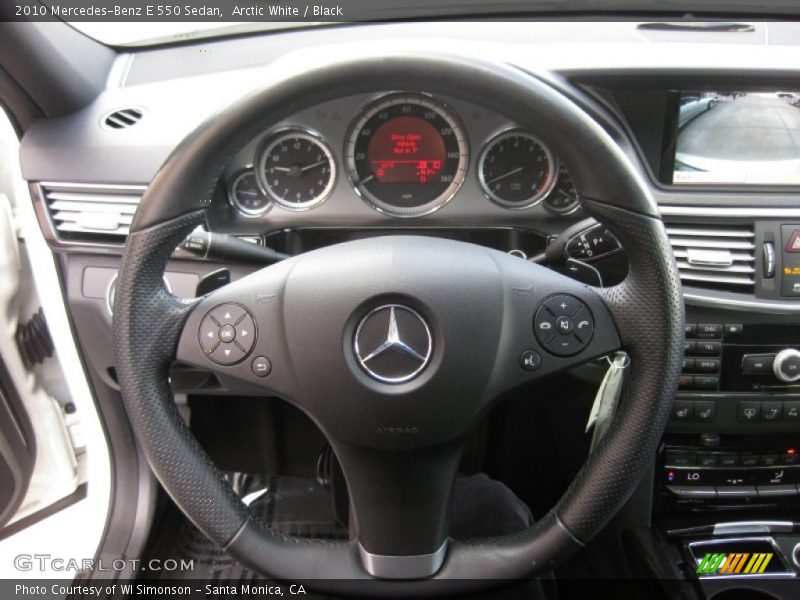 Arctic White / Black 2010 Mercedes-Benz E 550 Sedan