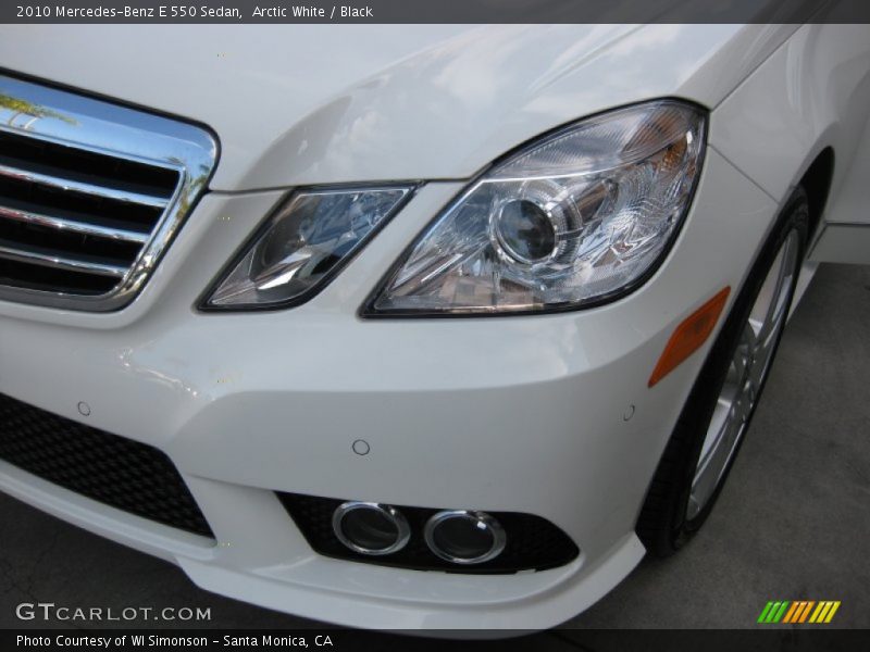 Arctic White / Black 2010 Mercedes-Benz E 550 Sedan