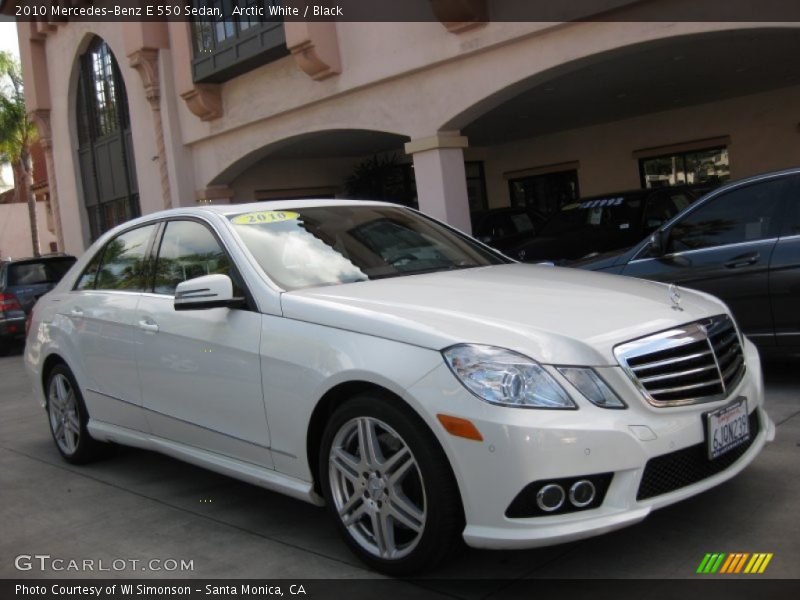 Arctic White / Black 2010 Mercedes-Benz E 550 Sedan