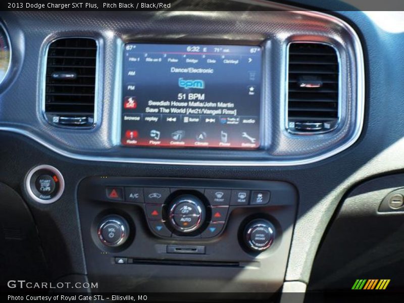 Pitch Black / Black/Red 2013 Dodge Charger SXT Plus