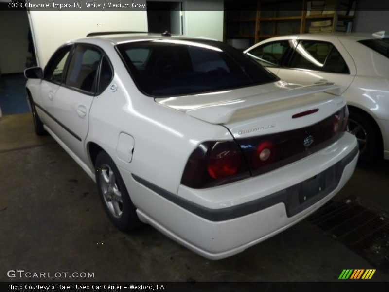 White / Medium Gray 2003 Chevrolet Impala LS