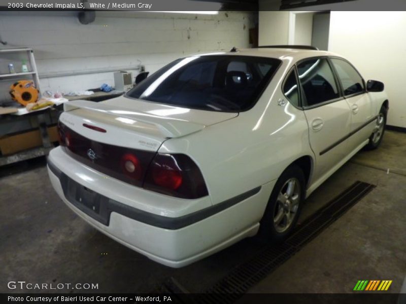 White / Medium Gray 2003 Chevrolet Impala LS