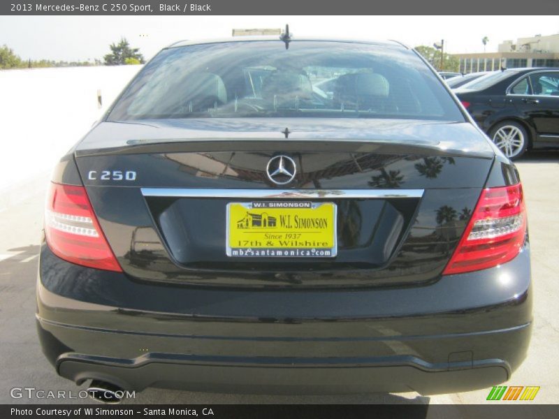 Black / Black 2013 Mercedes-Benz C 250 Sport