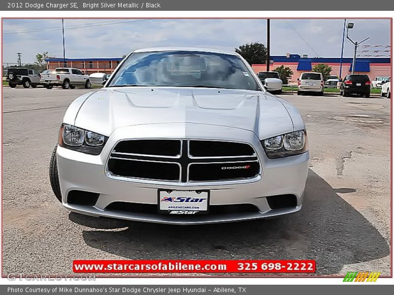Bright Silver Metallic / Black 2012 Dodge Charger SE