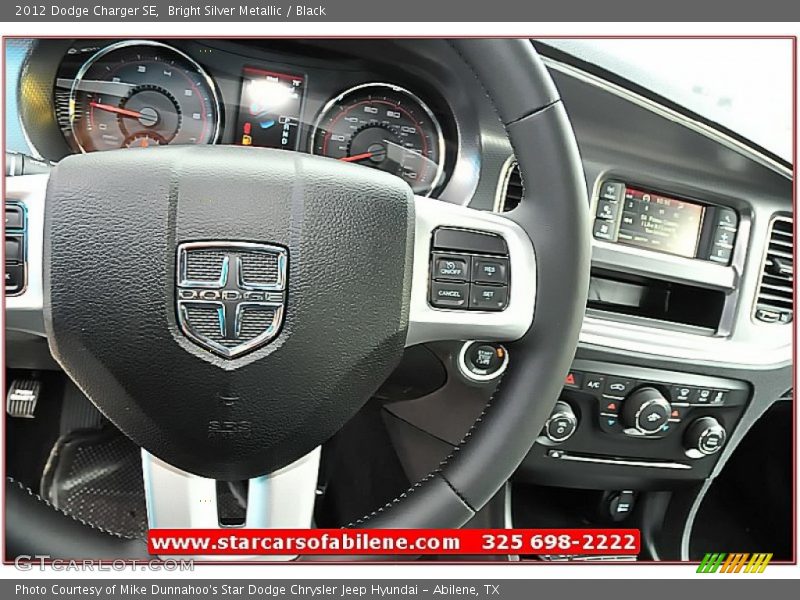 Bright Silver Metallic / Black 2012 Dodge Charger SE