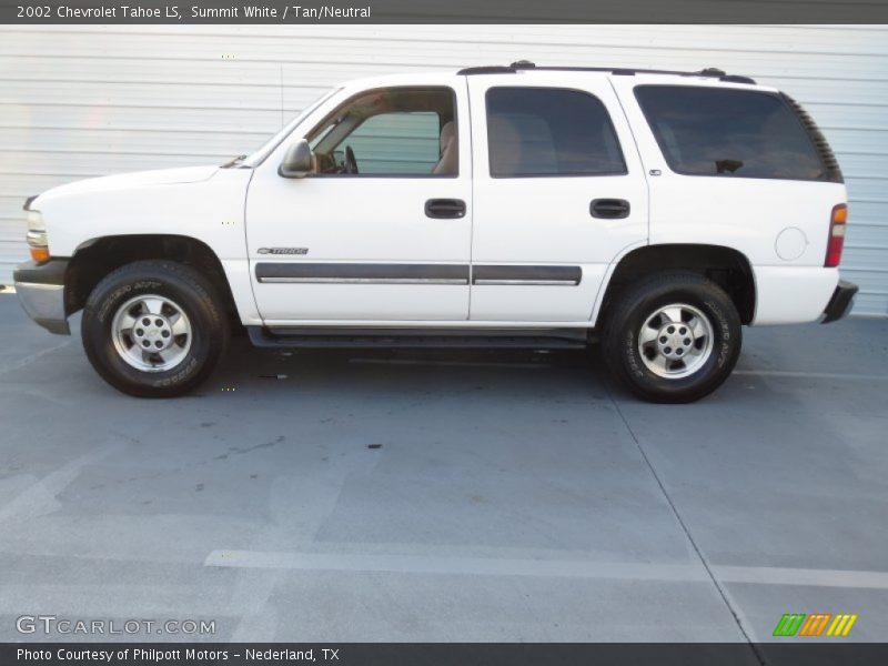 Summit White / Tan/Neutral 2002 Chevrolet Tahoe LS