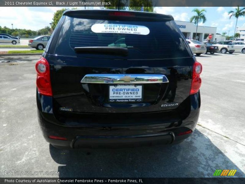 Black / Light Titanium/Jet Black 2011 Chevrolet Equinox LS