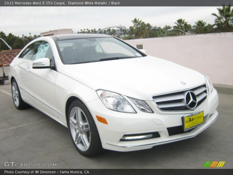 Diamond White Metallic / Black 2013 Mercedes-Benz E 350 Coupe