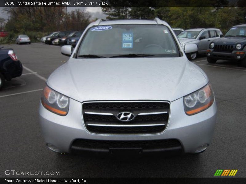 Bright Silver / Black 2008 Hyundai Santa Fe Limited 4WD