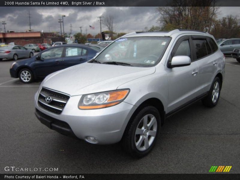 Bright Silver / Black 2008 Hyundai Santa Fe Limited 4WD