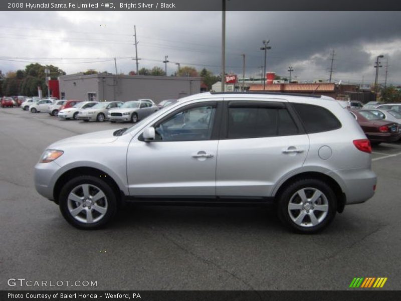 Bright Silver / Black 2008 Hyundai Santa Fe Limited 4WD
