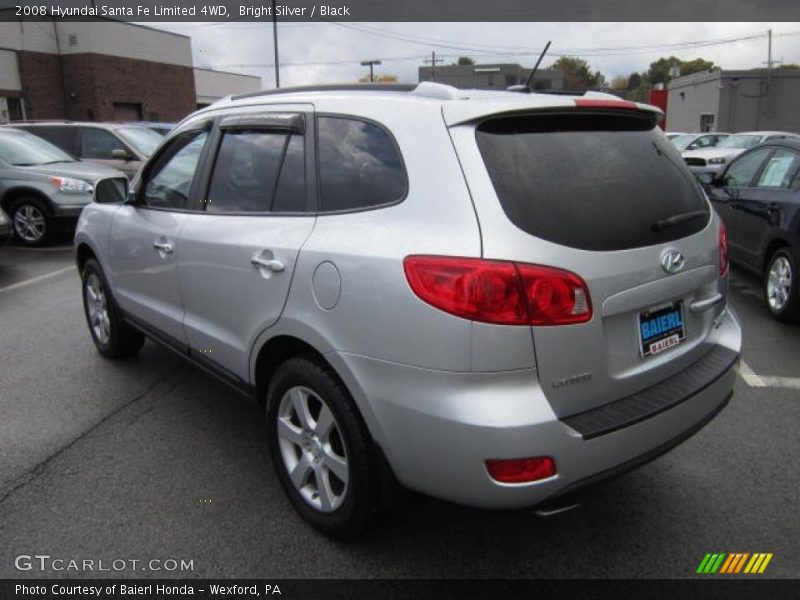 Bright Silver / Black 2008 Hyundai Santa Fe Limited 4WD