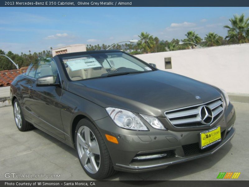 Olivine Grey Metallic / Almond 2013 Mercedes-Benz E 350 Cabriolet
