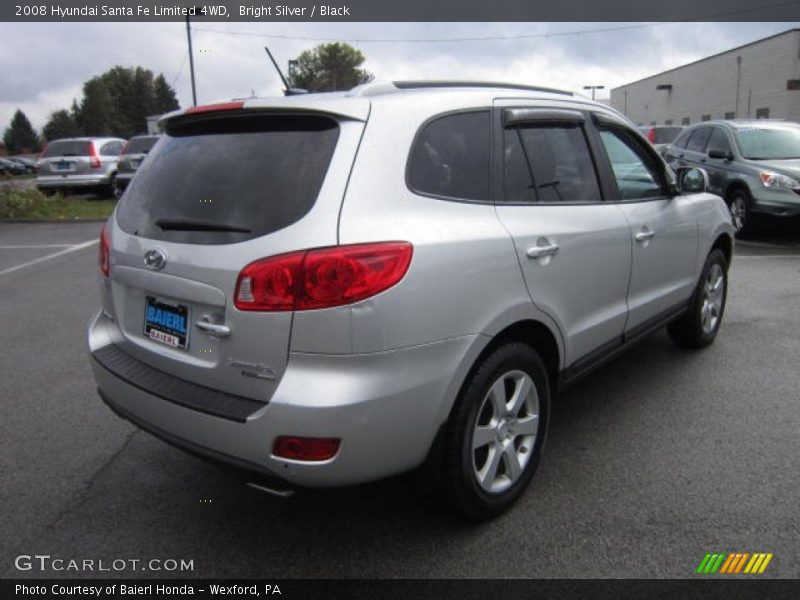 Bright Silver / Black 2008 Hyundai Santa Fe Limited 4WD