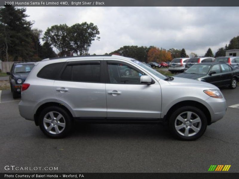 Bright Silver / Black 2008 Hyundai Santa Fe Limited 4WD