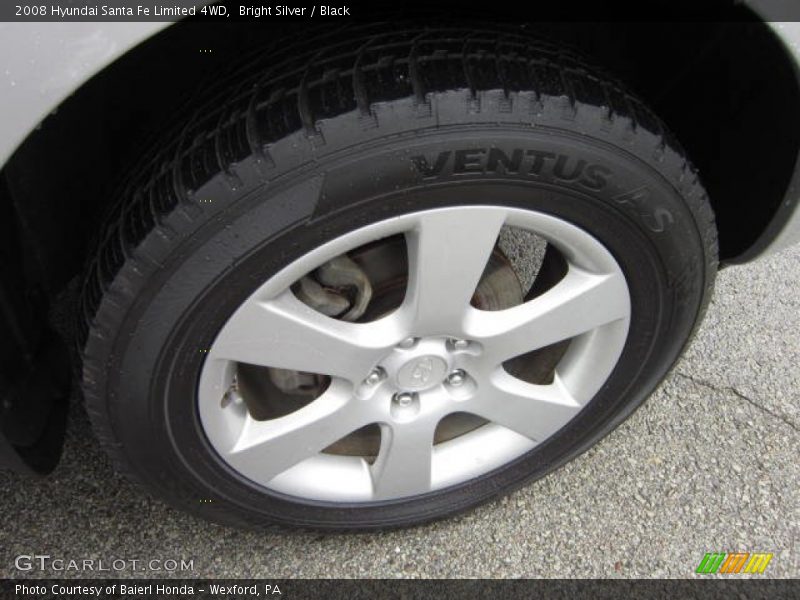 Bright Silver / Black 2008 Hyundai Santa Fe Limited 4WD