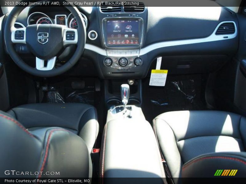 Storm Gray Pearl / R/T Black/Red Stitching 2013 Dodge Journey R/T AWD