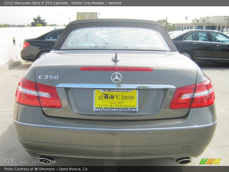 Olivine Grey Metallic / Almond 2013 Mercedes-Benz E 350 Cabriolet