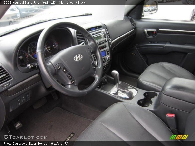 Bright Silver / Black 2008 Hyundai Santa Fe Limited 4WD