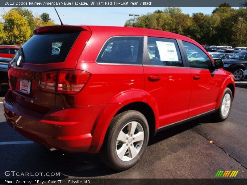 Brilliant Red Tri-Coat Pearl / Black 2013 Dodge Journey American Value Package