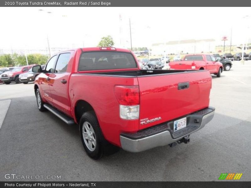 Radiant Red / Sand Beige 2010 Toyota Tundra CrewMax