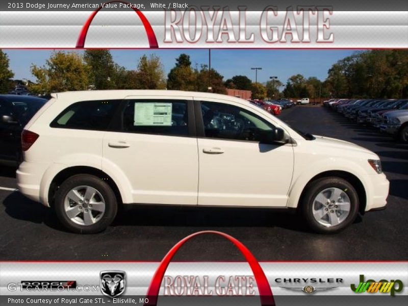 White / Black 2013 Dodge Journey American Value Package