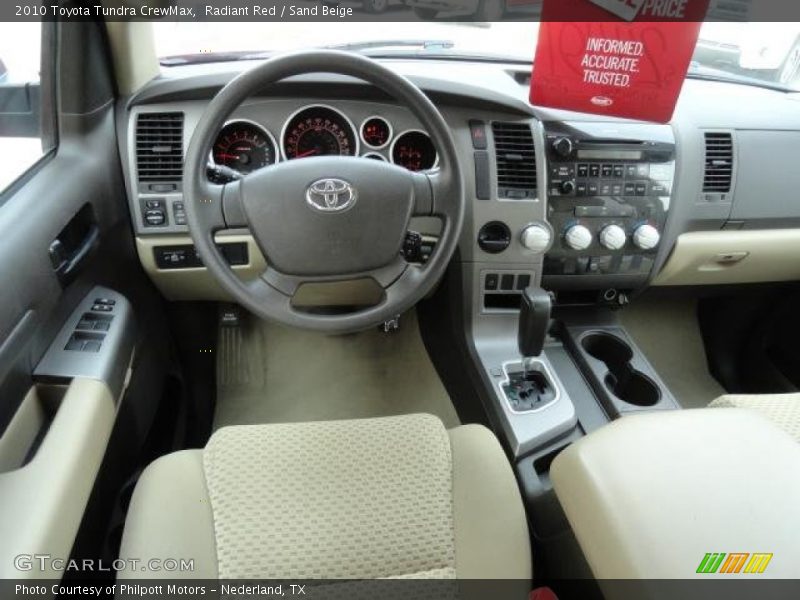Radiant Red / Sand Beige 2010 Toyota Tundra CrewMax