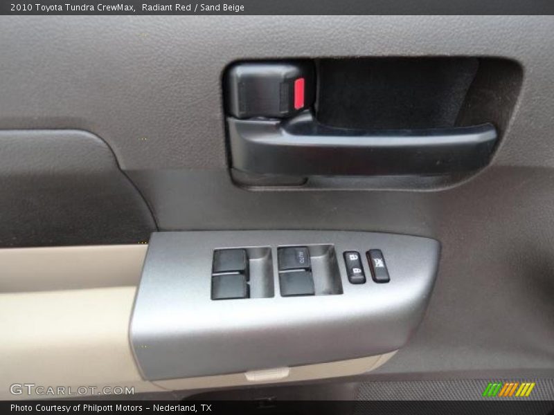 Radiant Red / Sand Beige 2010 Toyota Tundra CrewMax