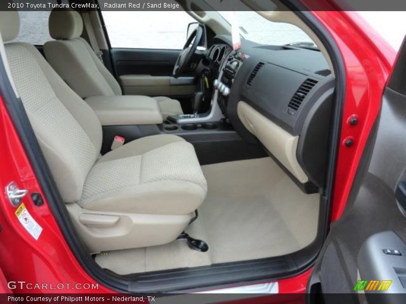 Radiant Red / Sand Beige 2010 Toyota Tundra CrewMax