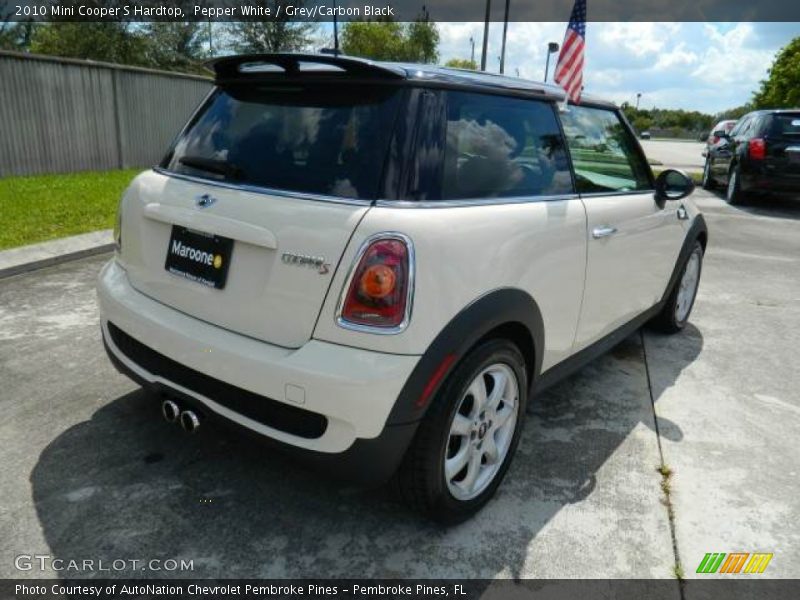 Pepper White / Grey/Carbon Black 2010 Mini Cooper S Hardtop