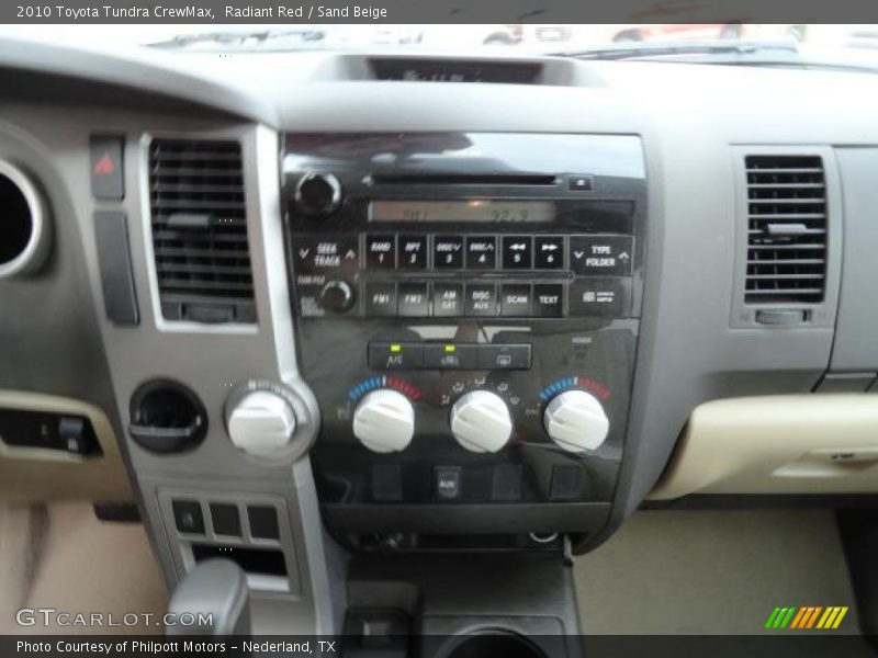 Radiant Red / Sand Beige 2010 Toyota Tundra CrewMax