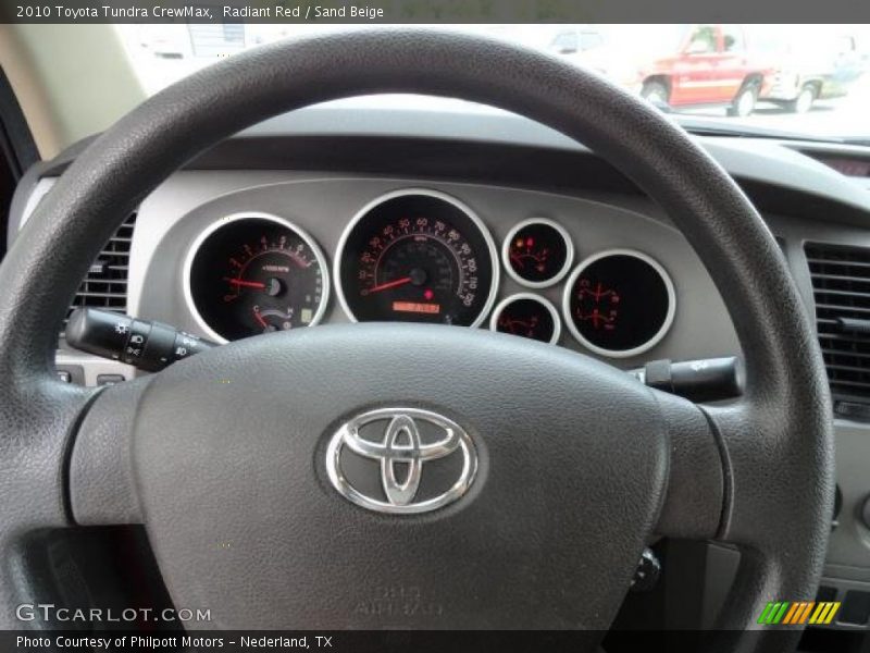 Radiant Red / Sand Beige 2010 Toyota Tundra CrewMax